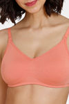 Zivame Beautiful Basics Double Layered Non Wired Full Coverage Backless Bra - Terra Cotta — thumbnail 6